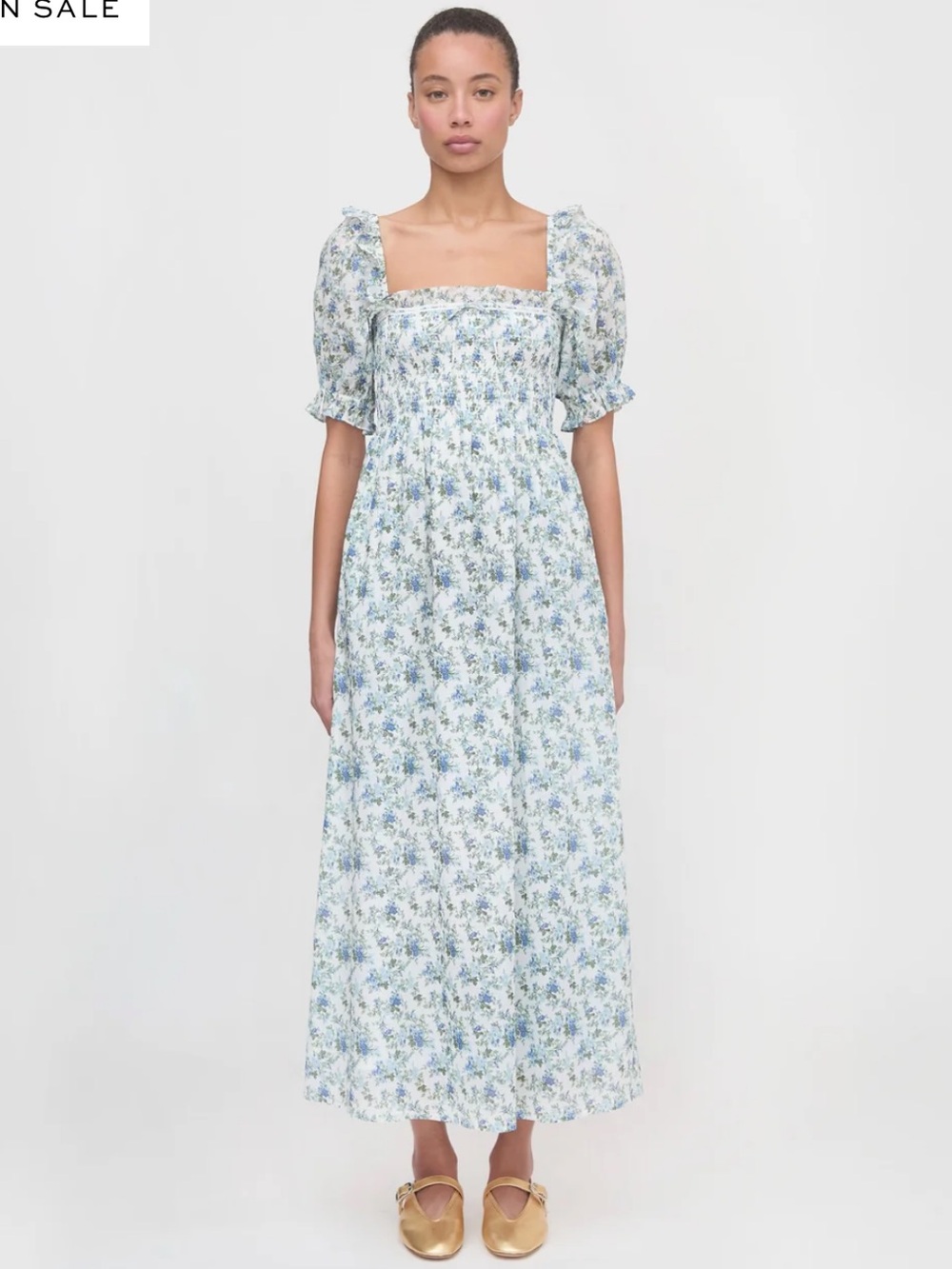 Hill House Scarlett Nap Dress in English Daisy - Size M - NWT
